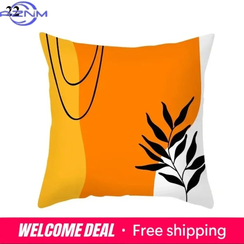 Century Textile & Sewing Supply Photos - Capa de Almofada Abstrata Boho Laranja,
