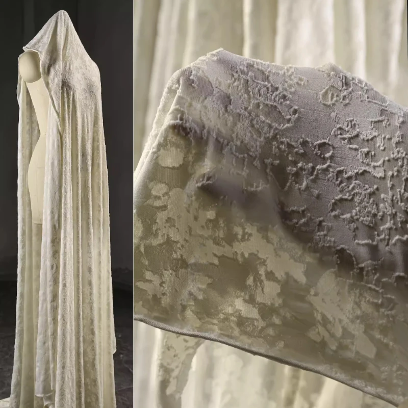 Vintage Sewing Textile - Tecido de Malha de Damasco com