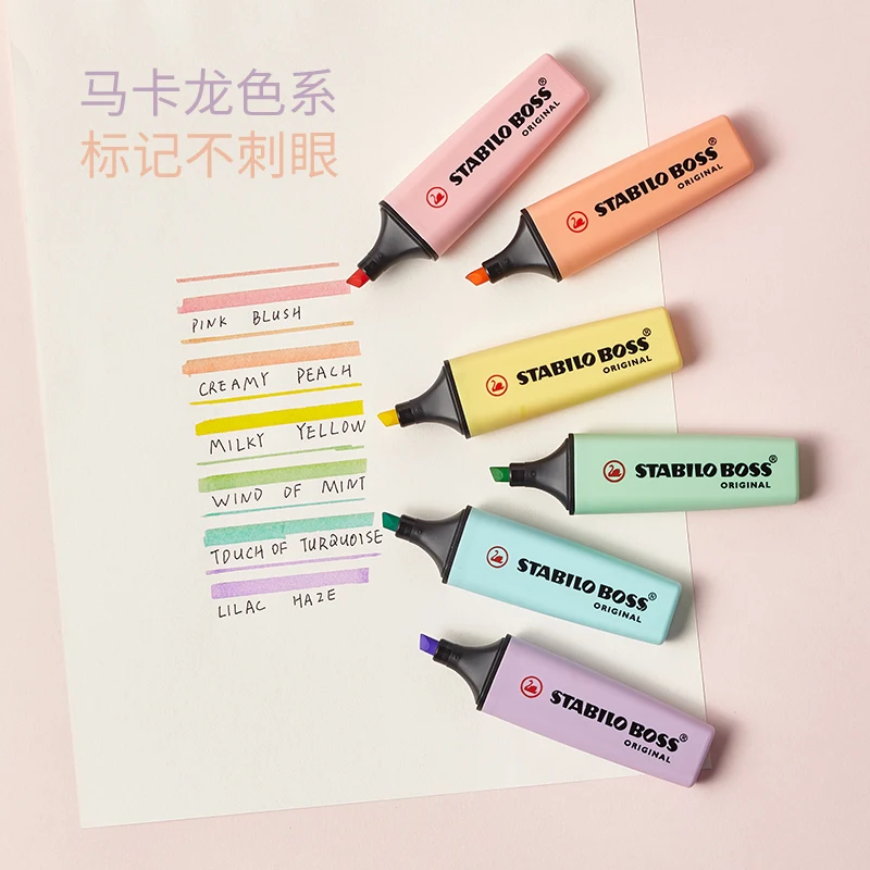 Stabilo Marker Boss - 1/6 pçs alemanha stabilo boss macarons