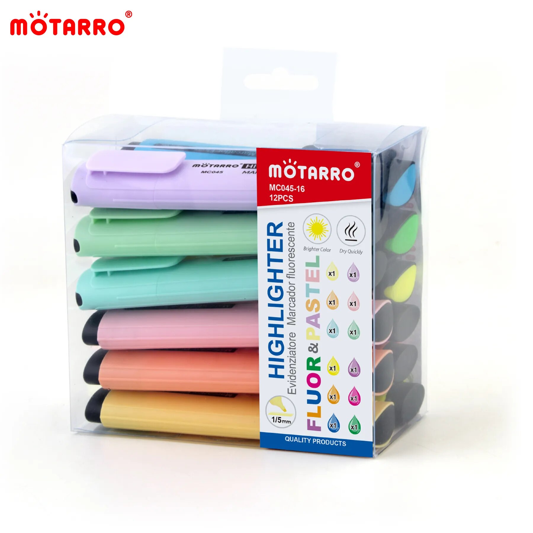 Stabilo Marker Boss - Mootaro 12 pçs caixa de pvc