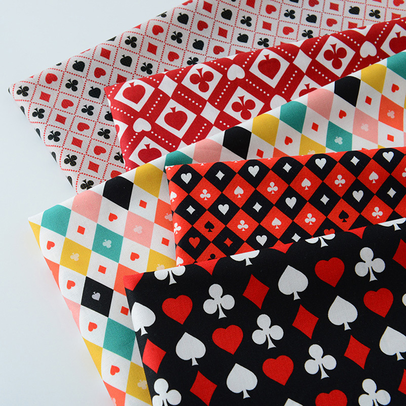 Sewing In Textile - Ins poker elemento algodão impressão digital