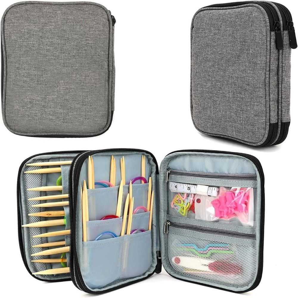 Sewing Tas - Estojo de agulha de tricô portátil,