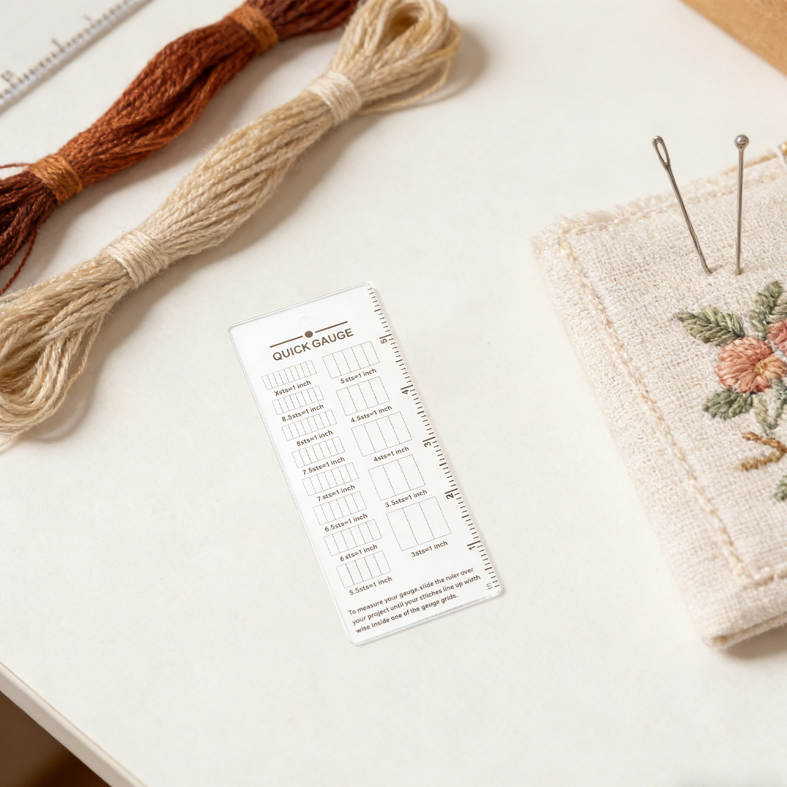 2 Peças Régua Medidora de Tric - Sewing Knit avaliação e preço