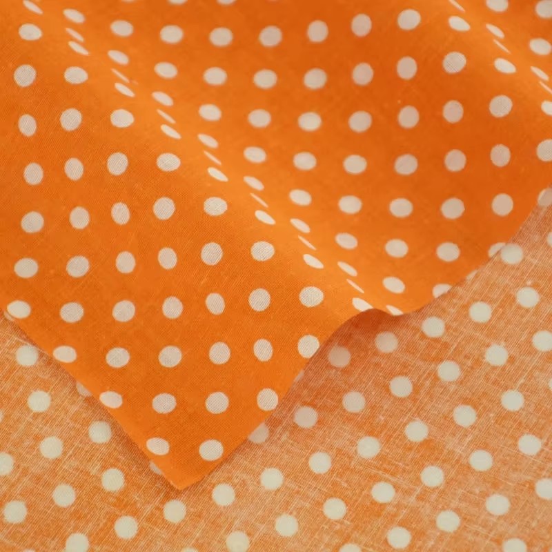 50x150cm branco laranja bolinh - Sewing In Textile avaliação e preço