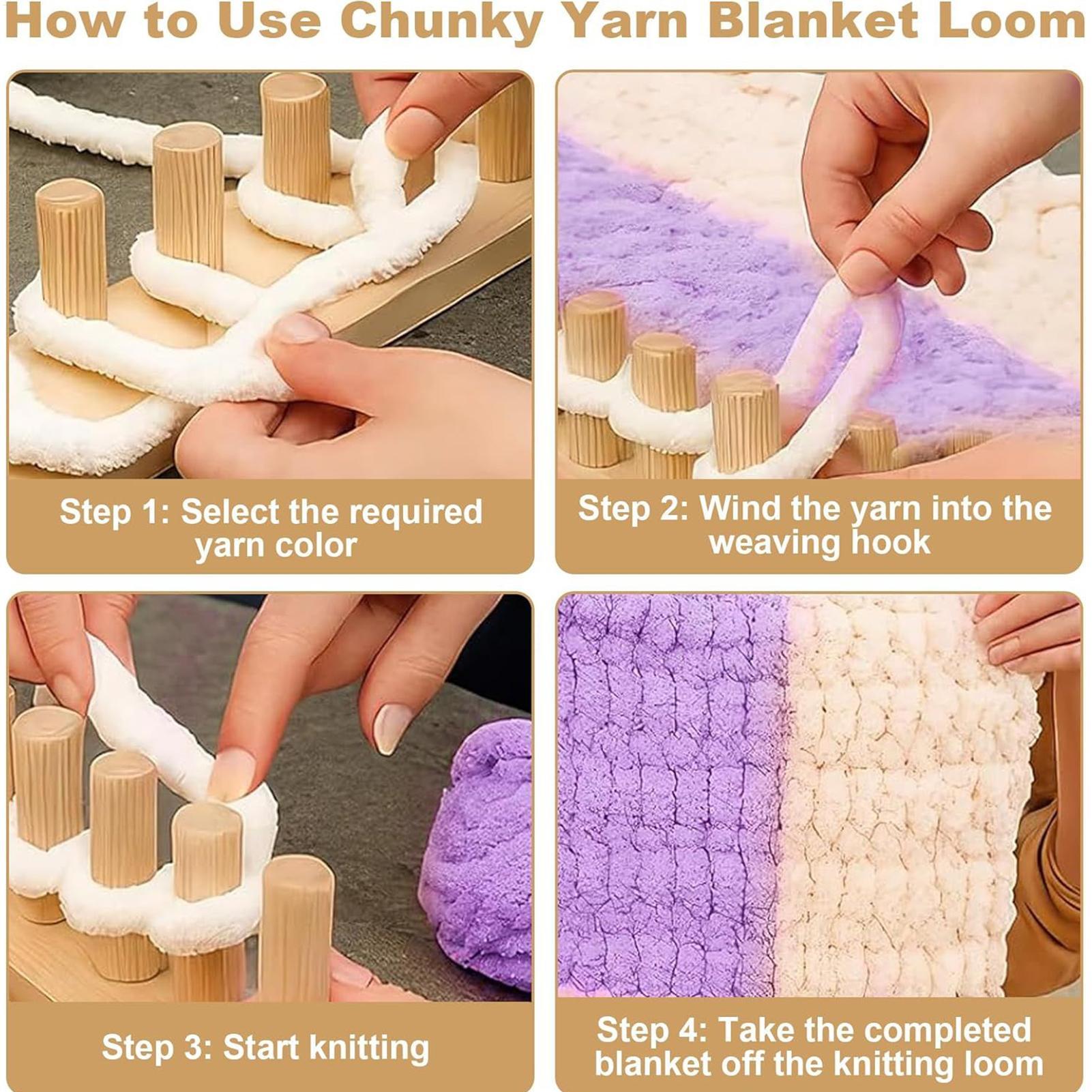 Mão tricô tear chunky crochê t - Sewing Knit avaliação e preço