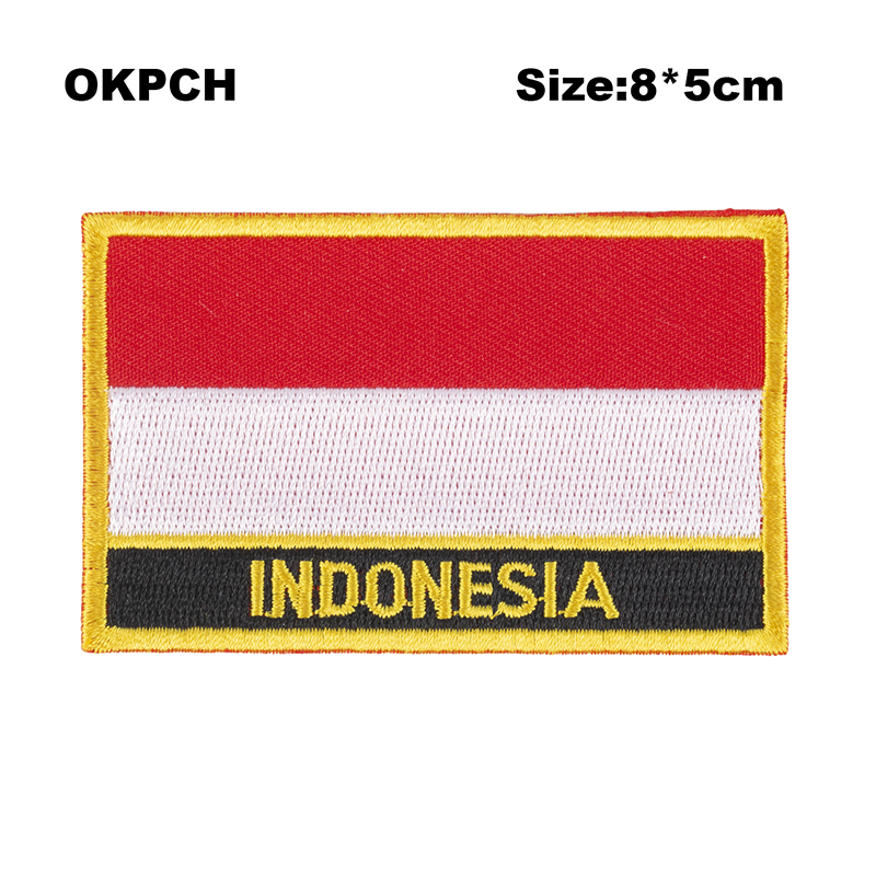 Patches bordados de bandeira d - Sewing Indonesia avaliação e preço