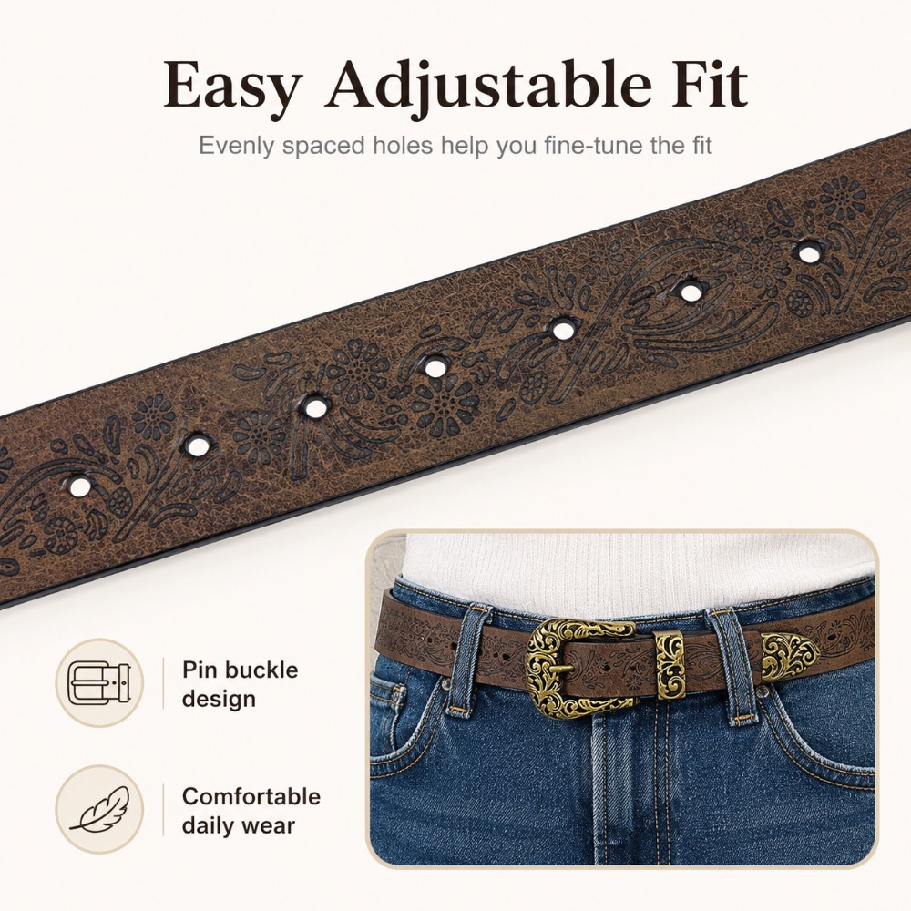 Cinto Feminino Retrô de Nicho  - Leather Needle Heavy avaliação e preço