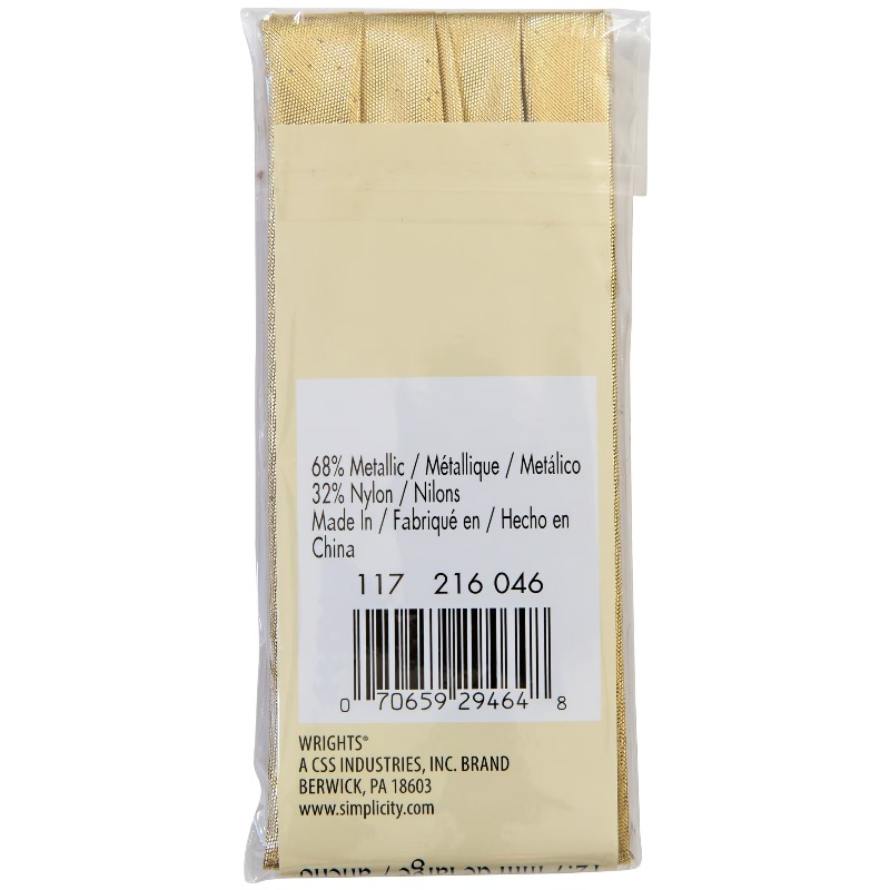 Fita de Viés Dourada, 1/2 pole - Binding Tape Bias avaliação e preço