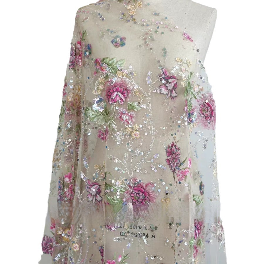 Tecido de Renda Luxuosa com Co - Sewing Textiles avaliação e preço