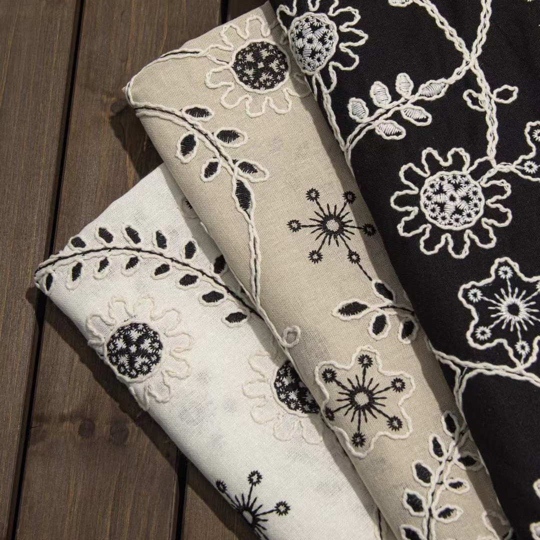 Tecido de renda de algodão 3D  - Vintage Sewing Textile avaliação e preço